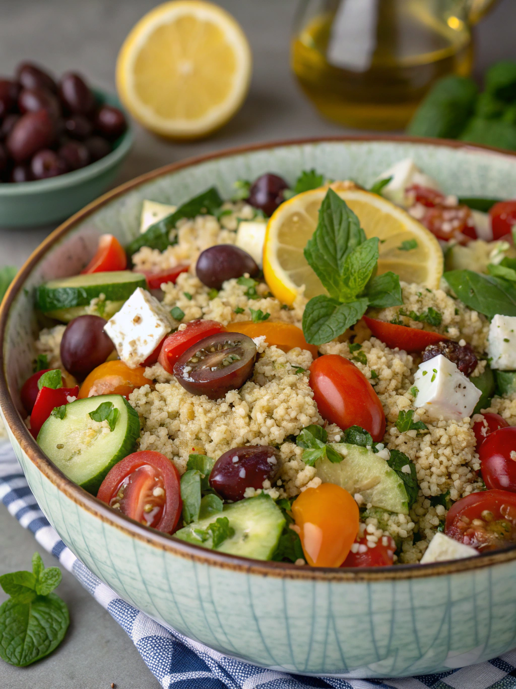 Salade de quinoa méditerranéenne