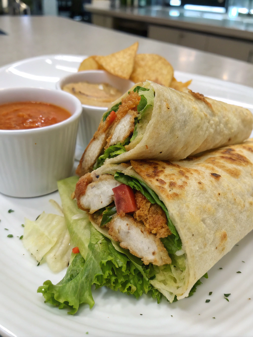 Wraps au poulet croustillant
