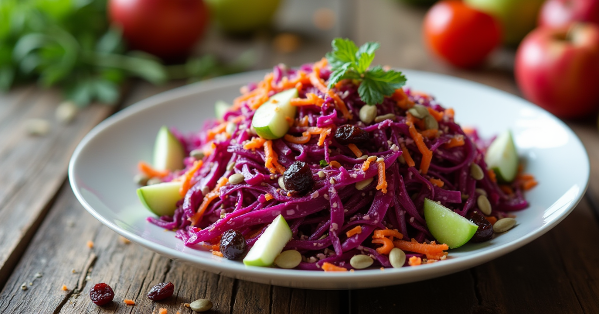 Chou rouge en salade