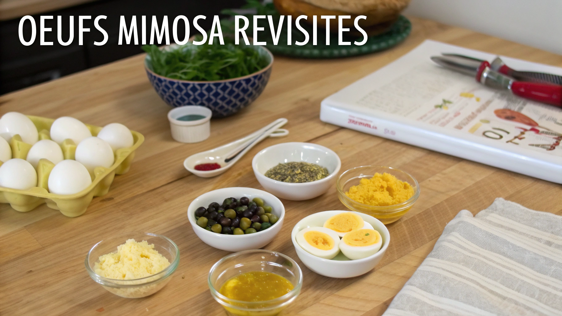 Ingrédients pour oeufs mimosa revisités