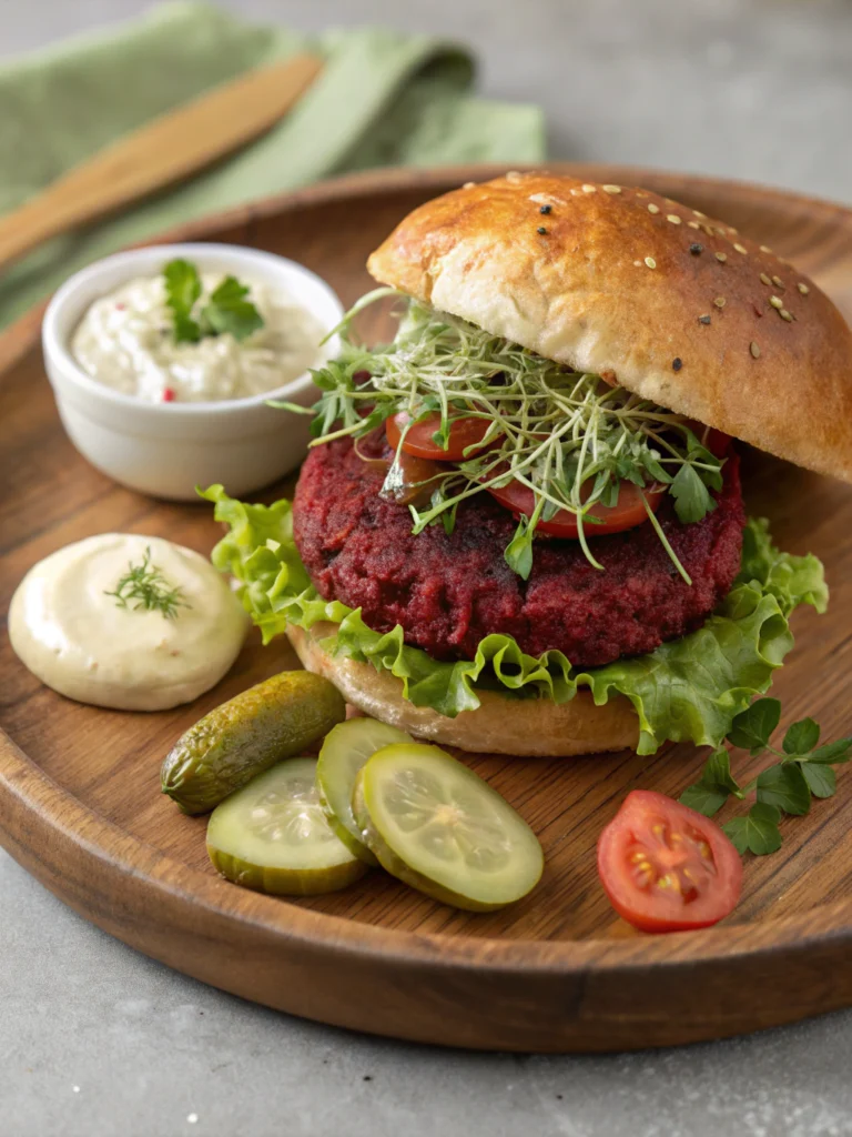 Burger végétal à la betterave