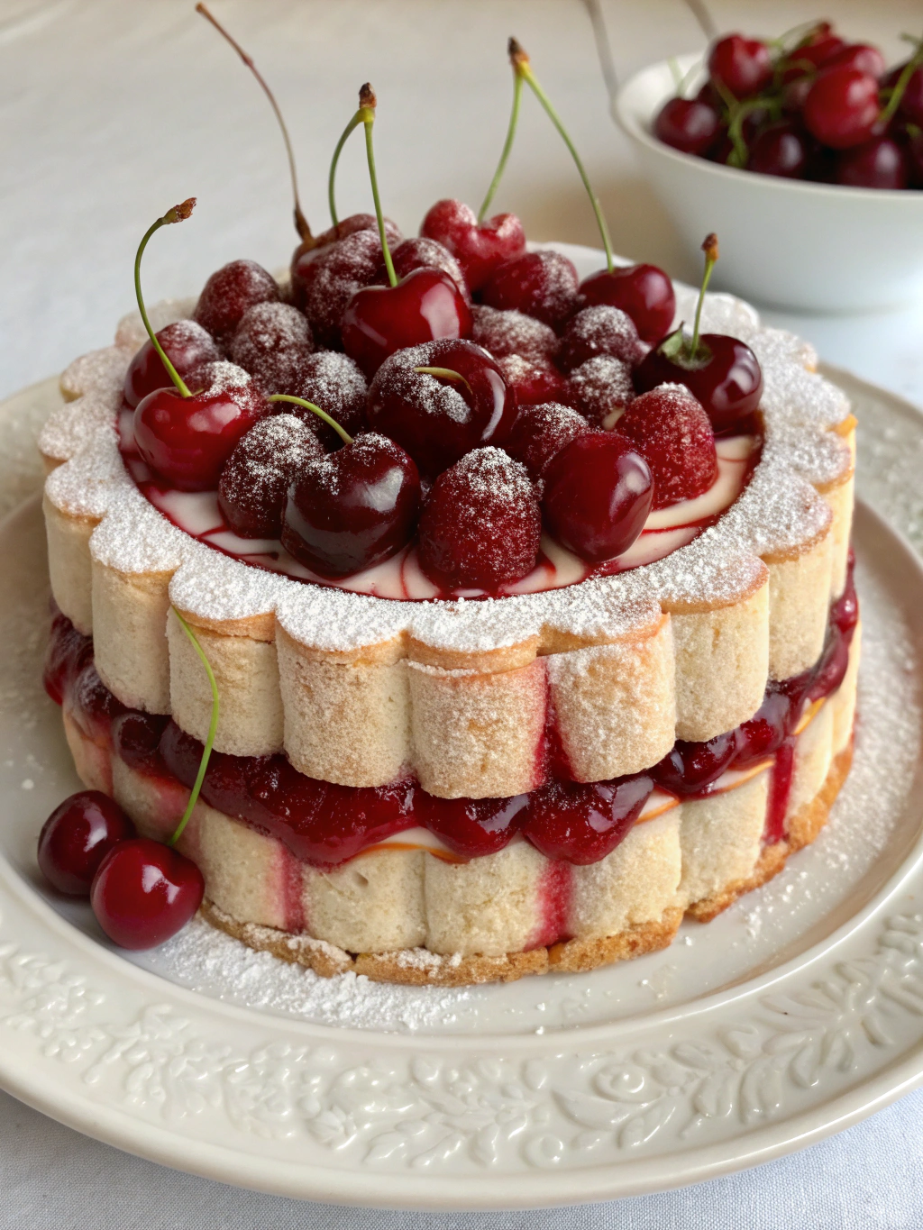 Charlotte aux cerises maison
