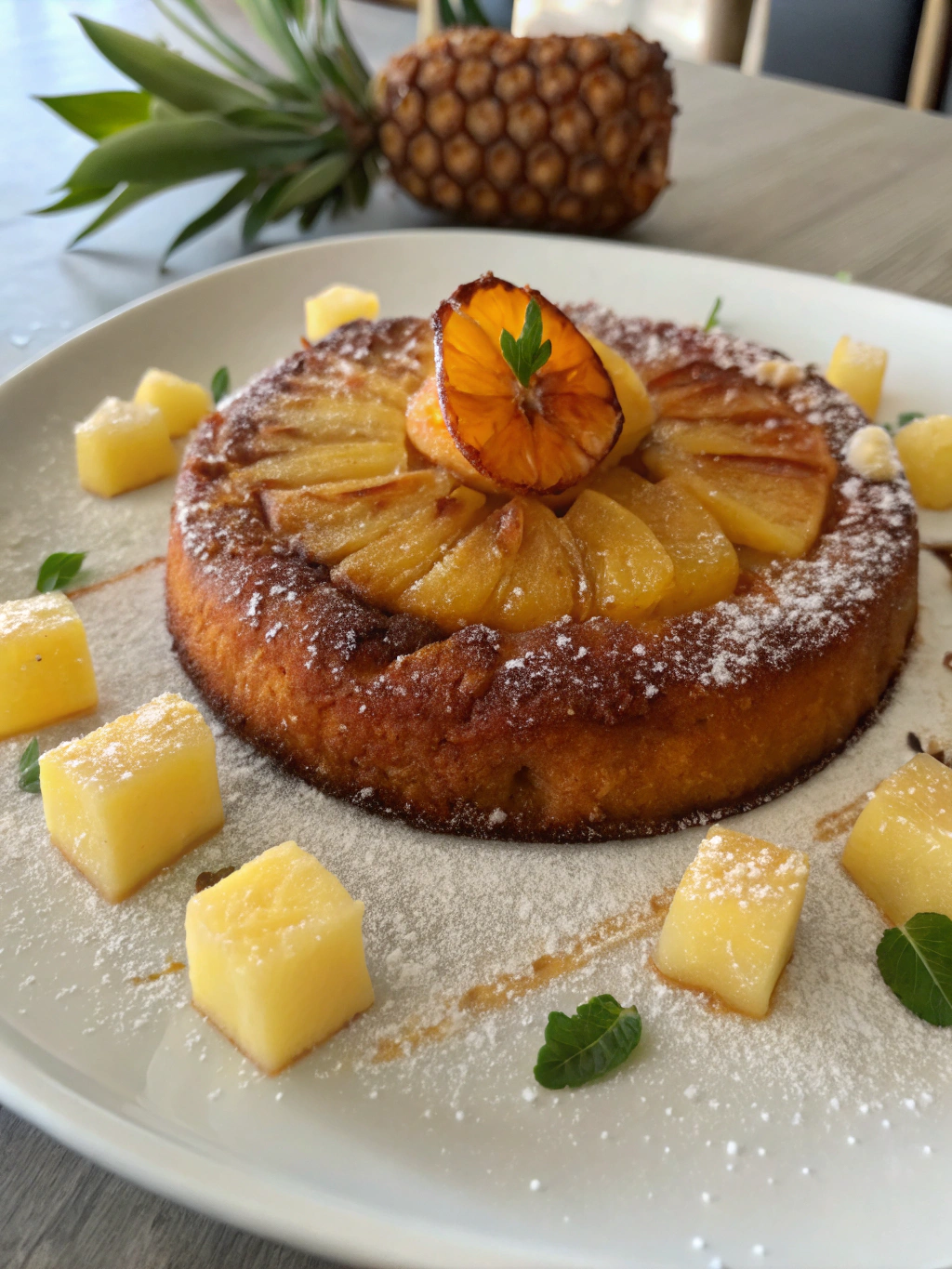 Gâteau renversé à l’ananas caramélisé