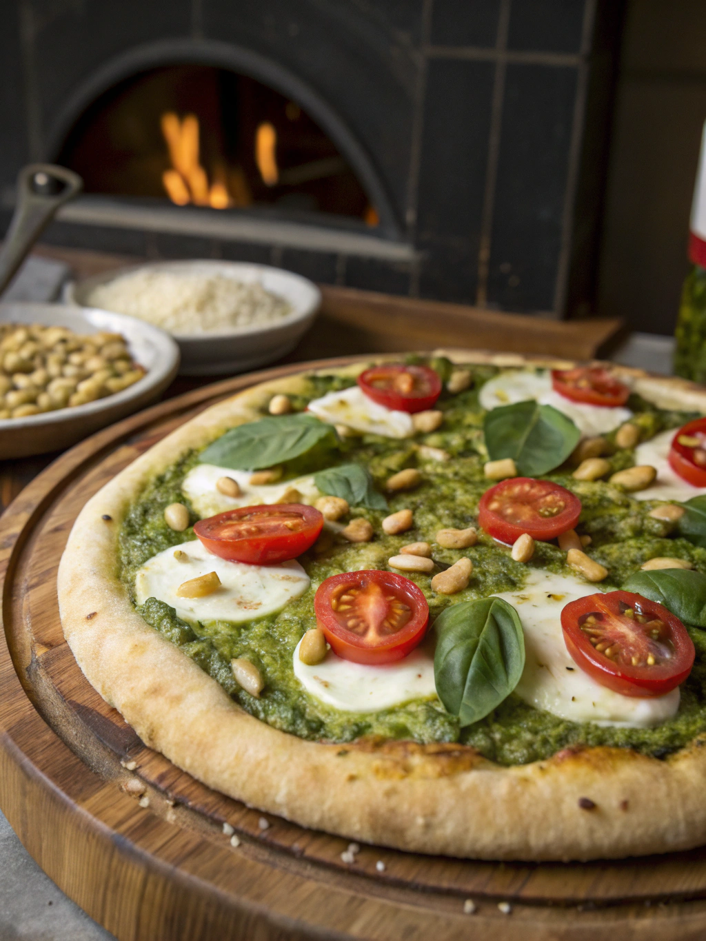 Pizza maison au pesto