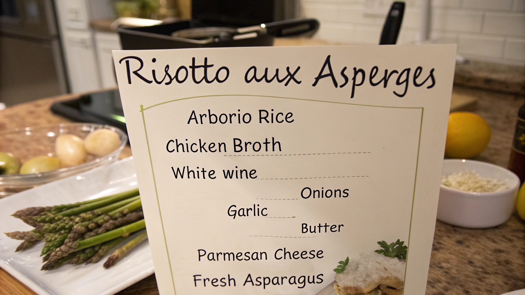 Ingrédients pour Risotto aux asperges