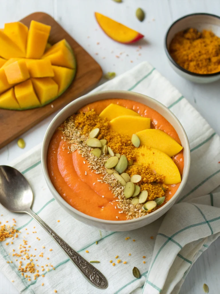 Smoothie bowl mangue-curcuma