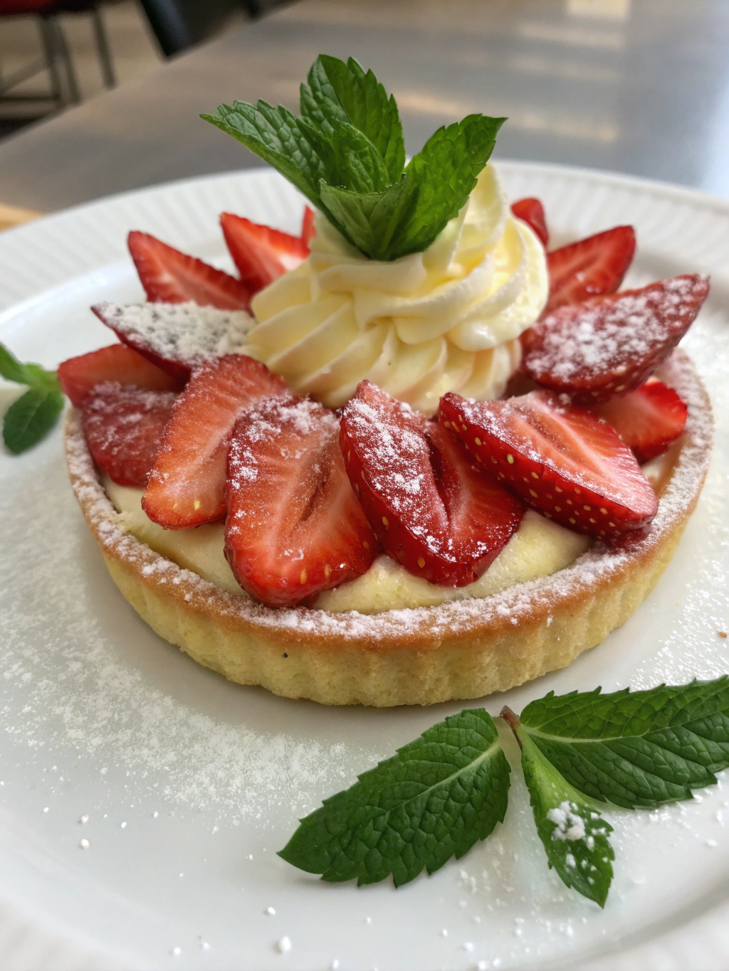 Tartelette aux fraises et crème diplomate