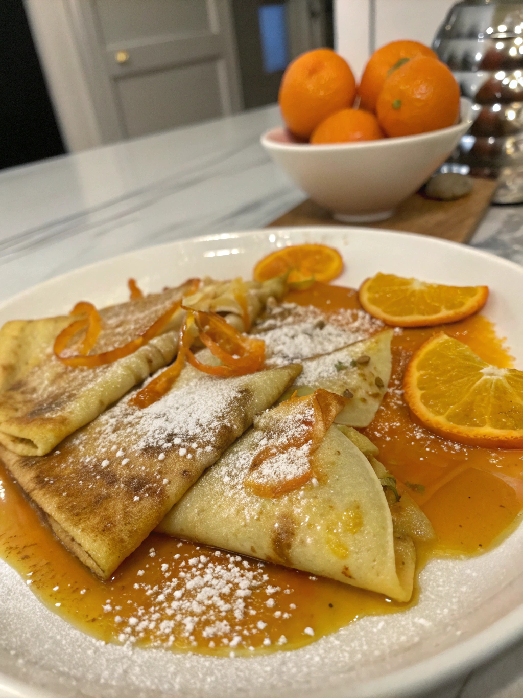 crêpes Suzette flambées