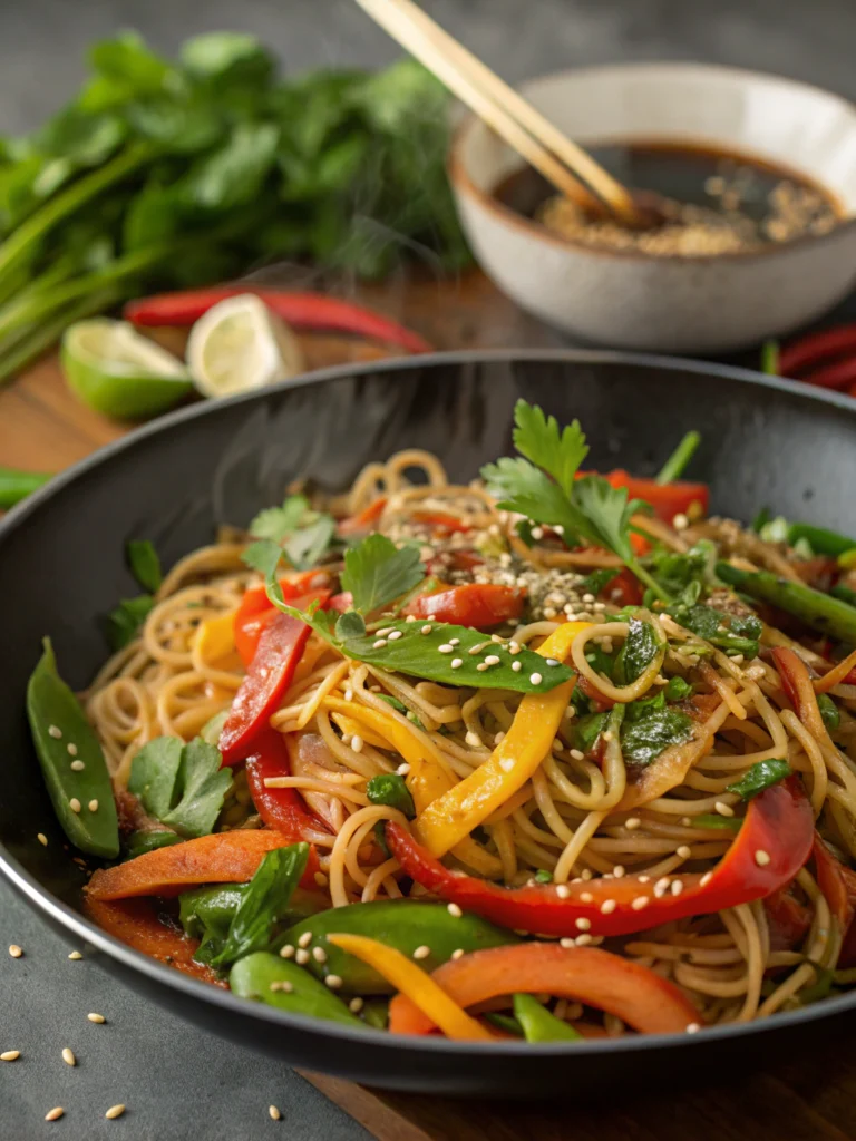 nouilles sautées aux légumes