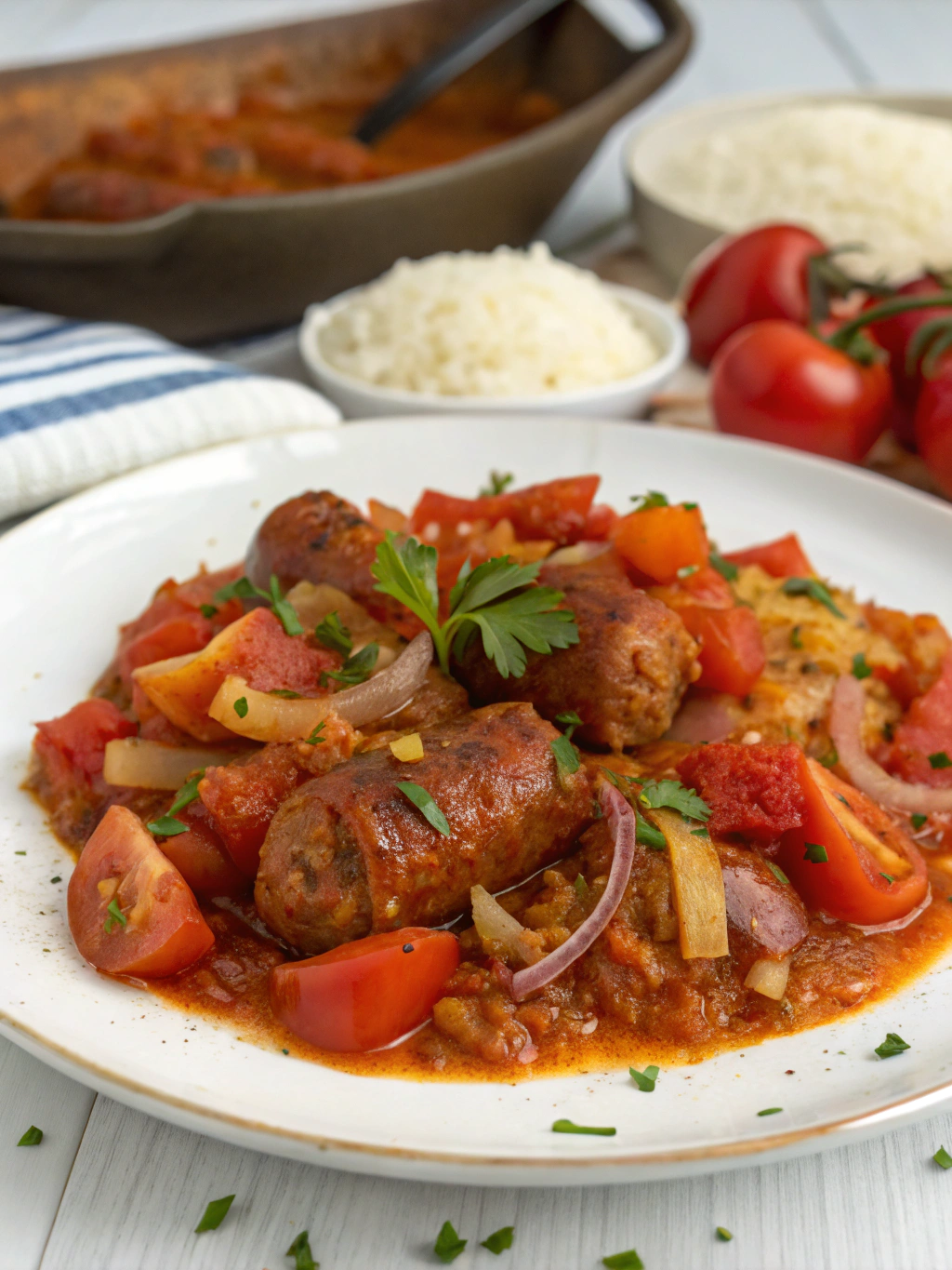 rougail saucisse réunionnais
