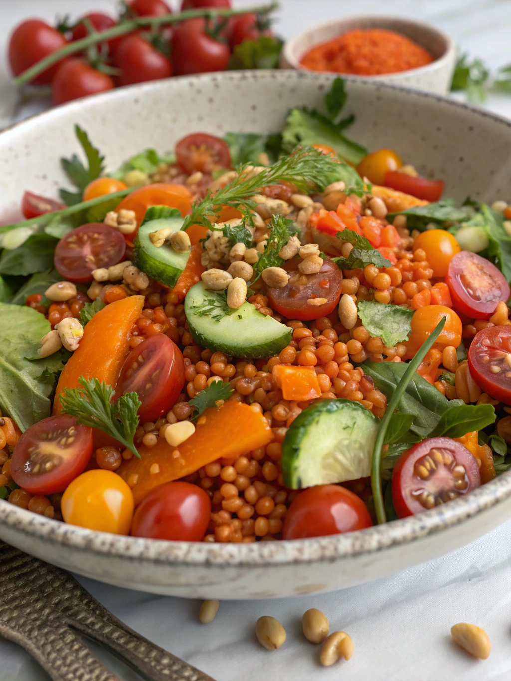 salade de lentilles corail