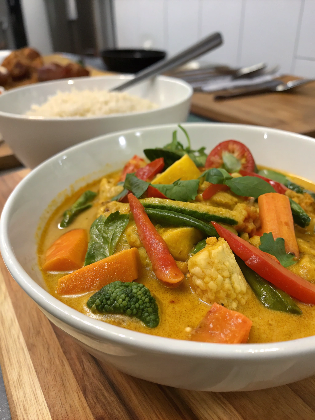 Curry express légumes coco