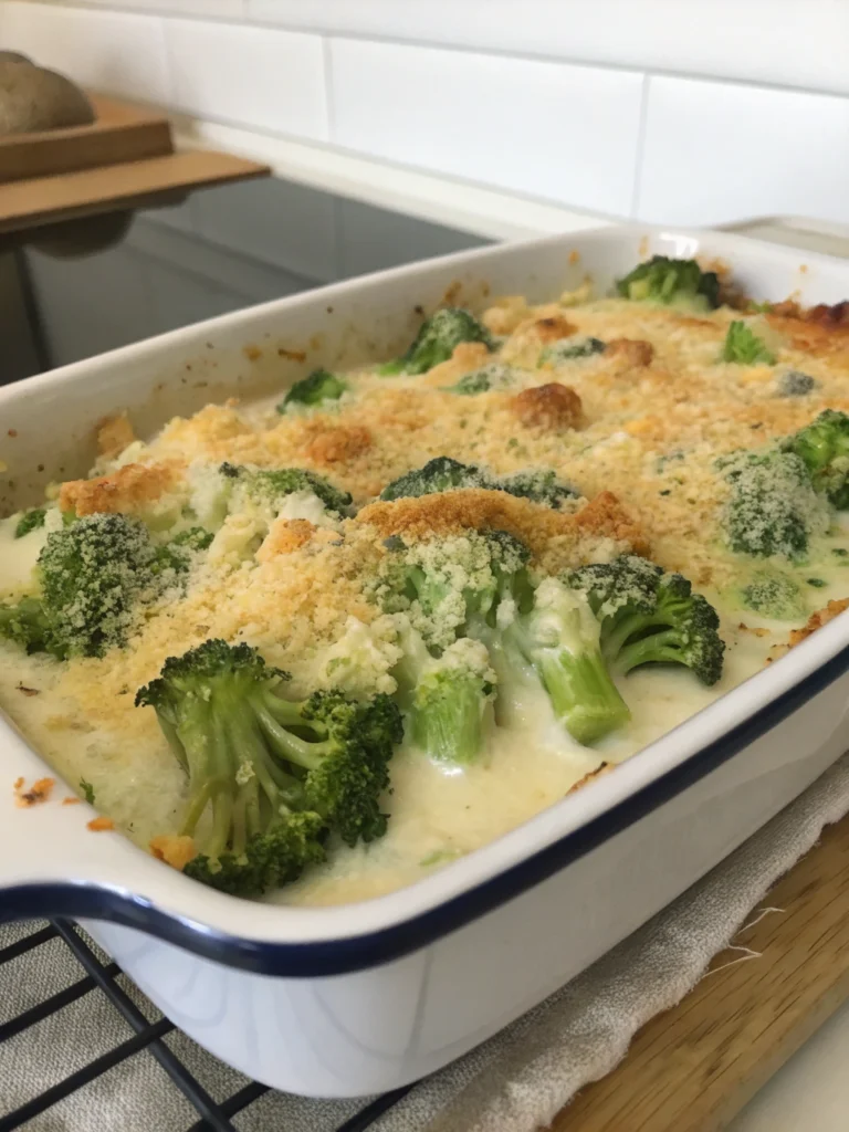Gratin brocoli cheddar gratin crémeux