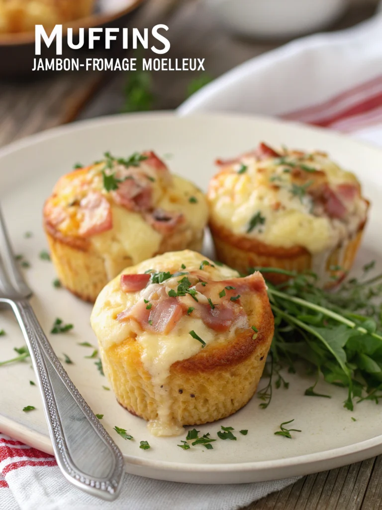 Muffins jambon-fromage moelleux