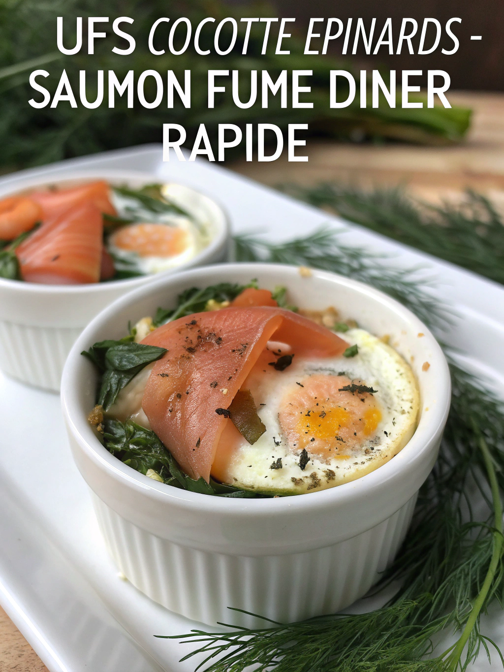 Œufs cocotte épinards-saumon fumé dîner rapide