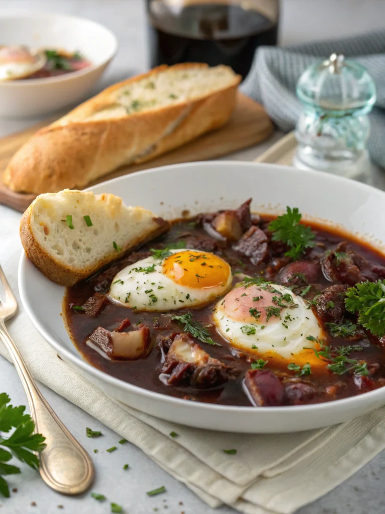 Œufs meurette dîner réconfort