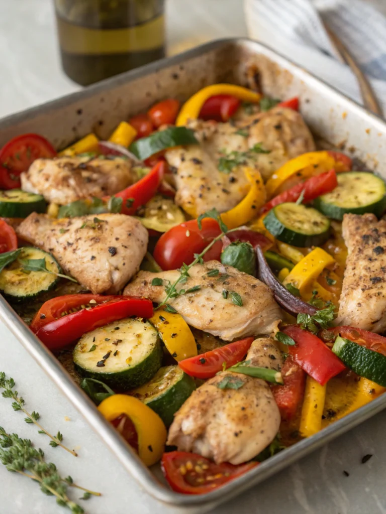 One-pan poulet légumes méditerranéens