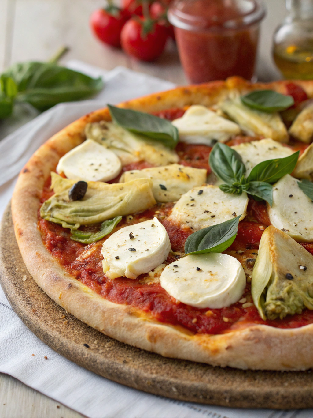 Pizza aux cœurs d’artichaut