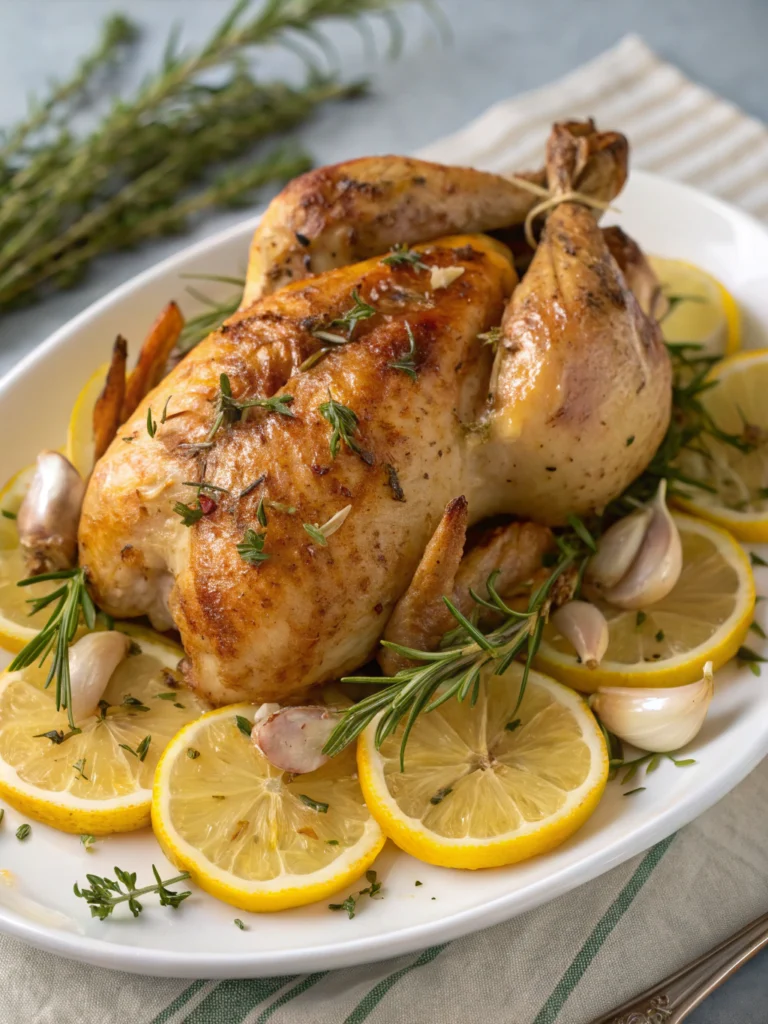 Poulet citron ail au four