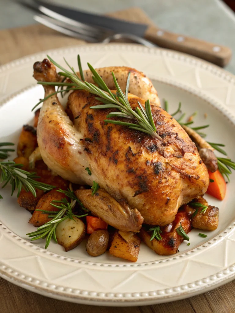 Poulet grillé au romarin