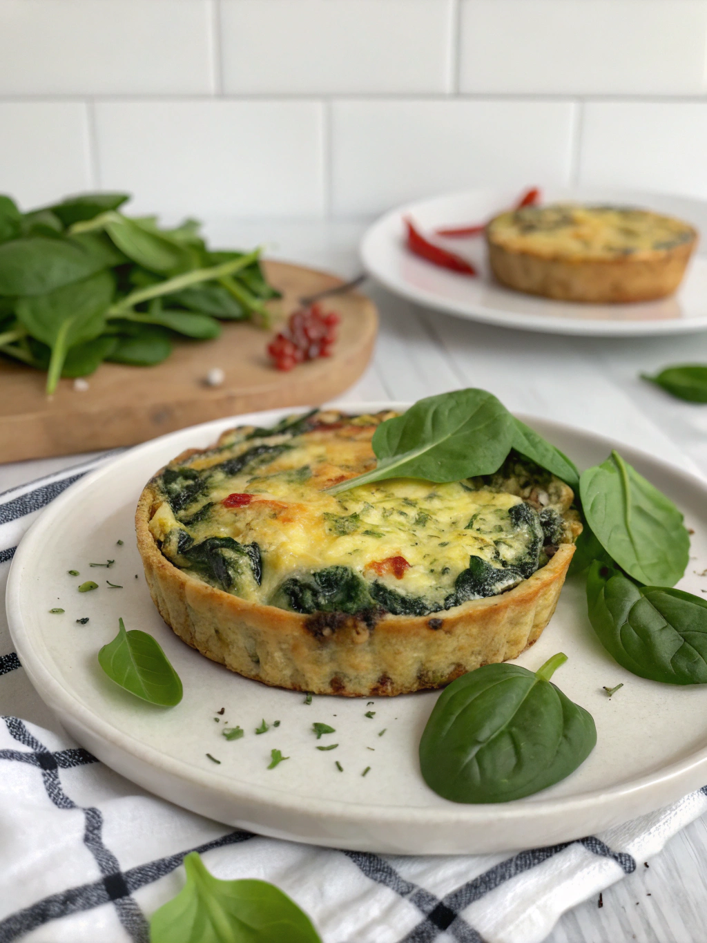 Quiche sans pâte aux épinards
