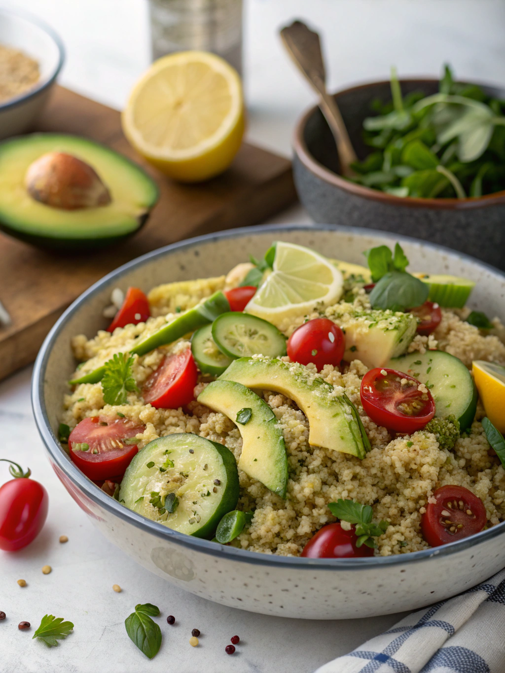 Salade de quinoa et avocat