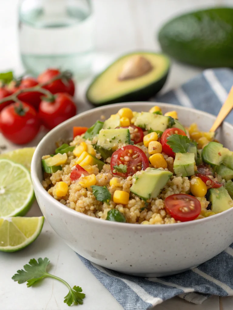 Salade quinoa avocat maïs