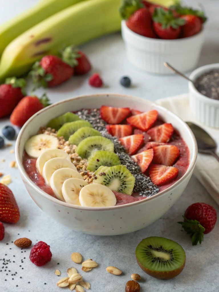 Smoothie bowl fruits petit-déj healthy