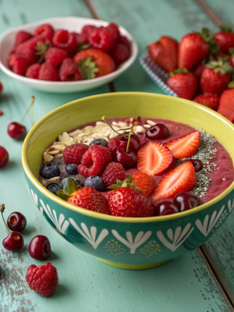 Smoothie bowl fruits rouges