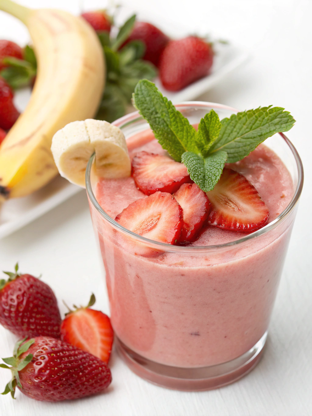 Smoothie fraise-banane énergisant