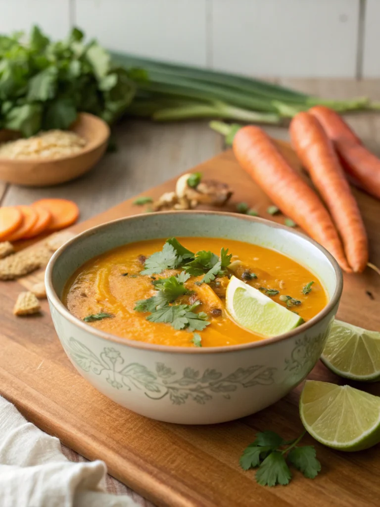 Soupe carottes coco gingembre