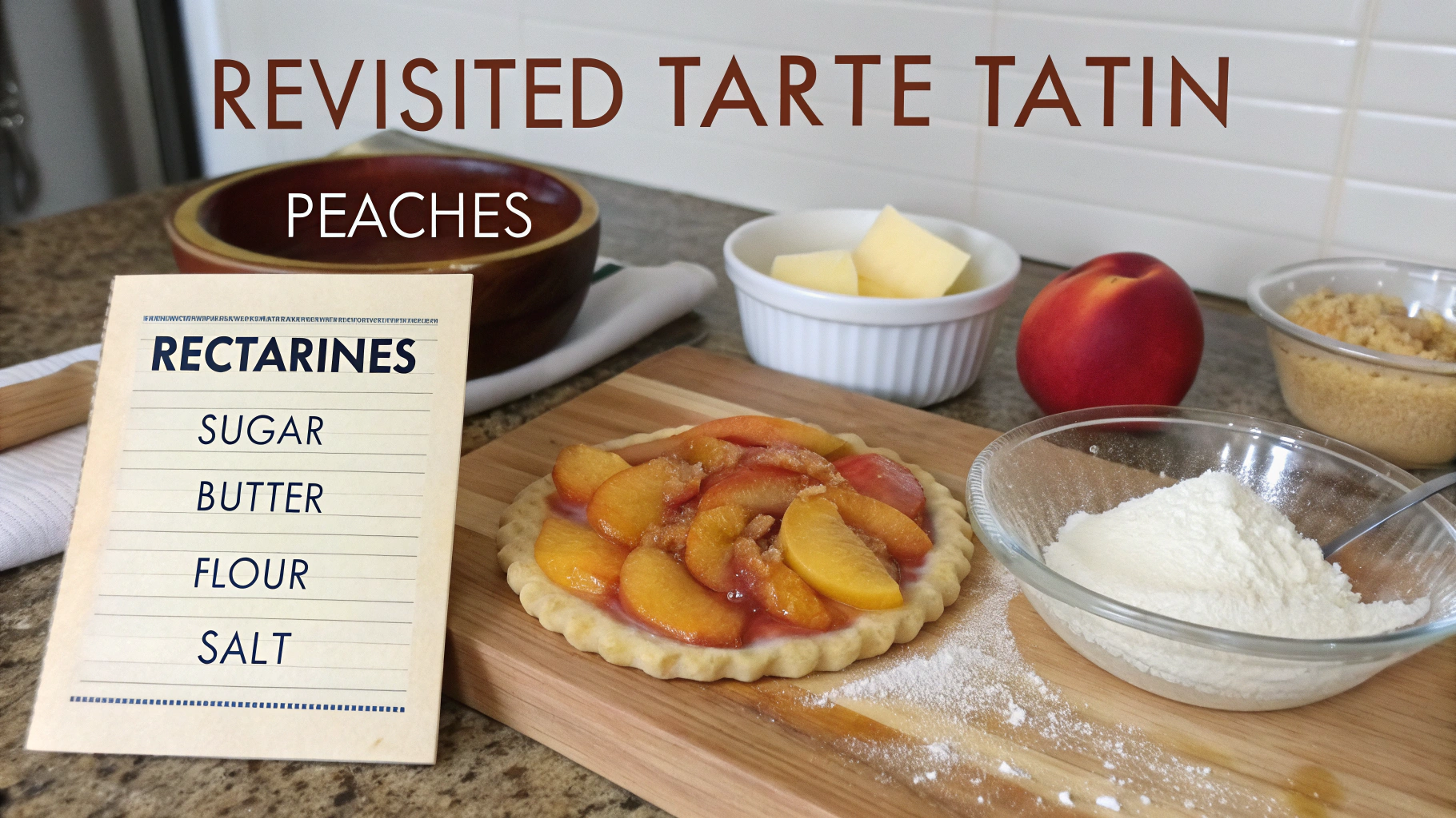 Ingrédients pour Tarte tatin revisitée aux nectarines