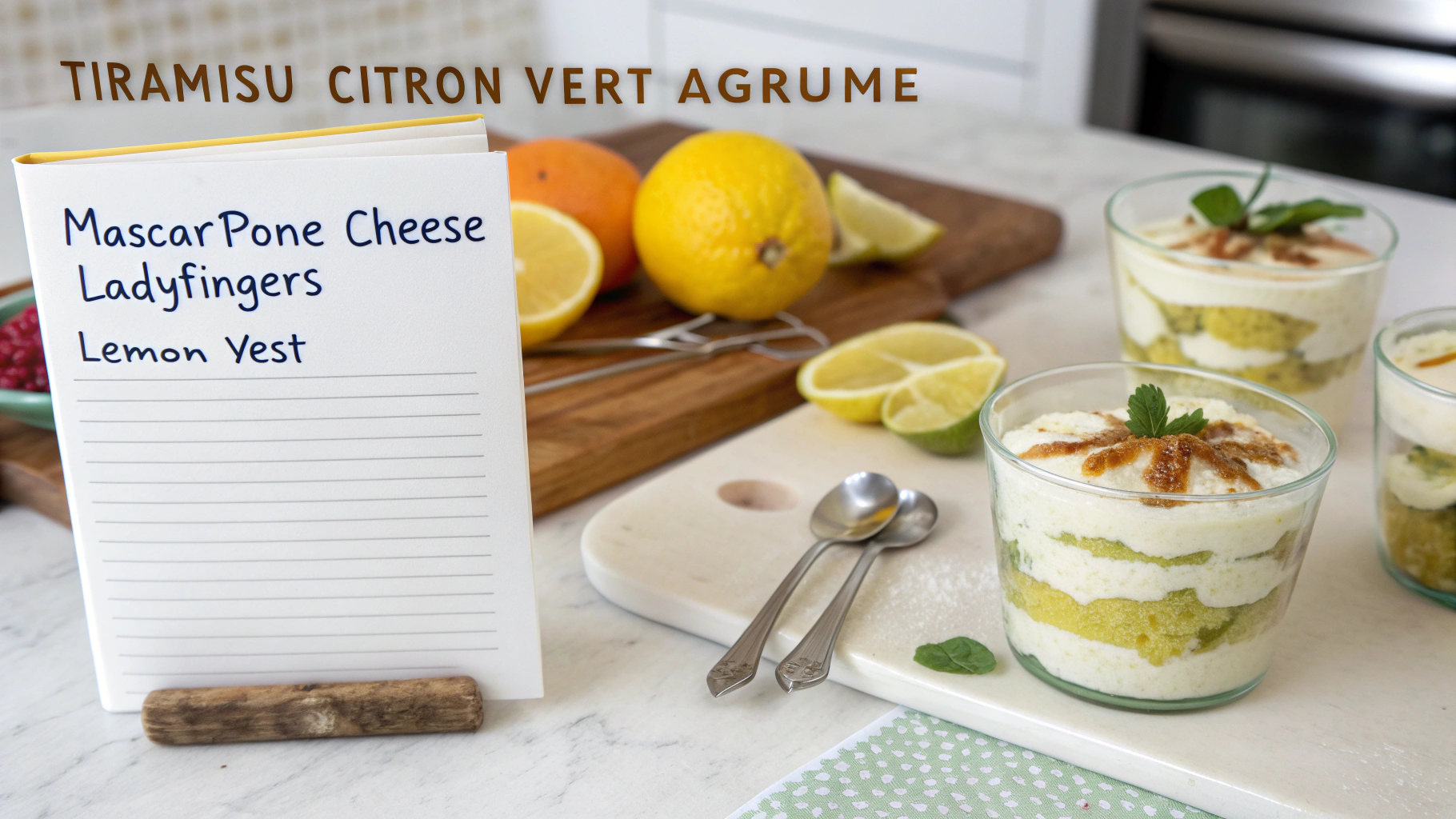 Ingrédients pour Tiramisu citron vert agrumé