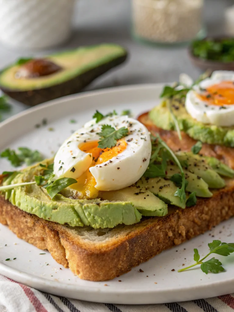 Toast avocat œuf mollet