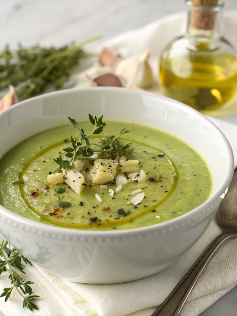 Velouté courgette ail minute