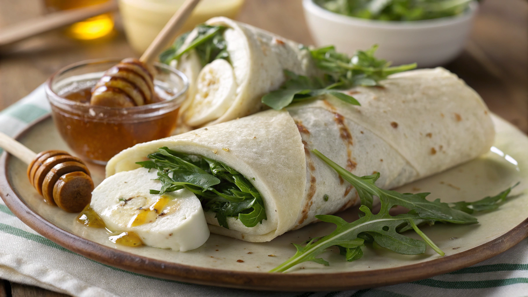 Ingrédients pour Wrap chèvre-miel et roquette