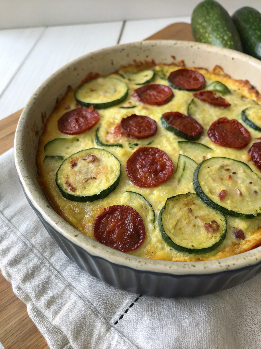Clafoutis courgettes et chorizo