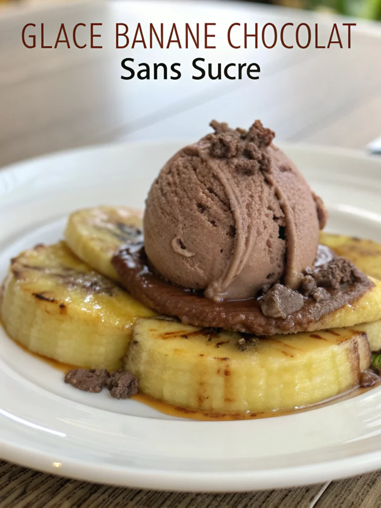 Glace banane chocolat sans sucre