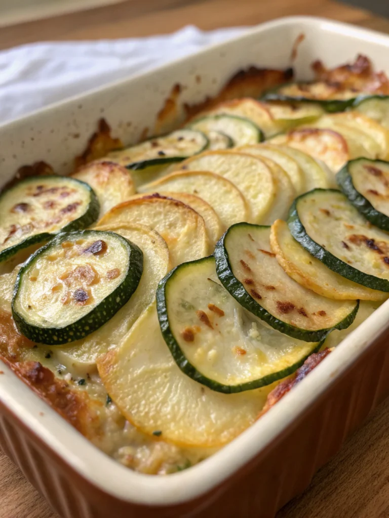 Gratin de pommes de terre et courgettes