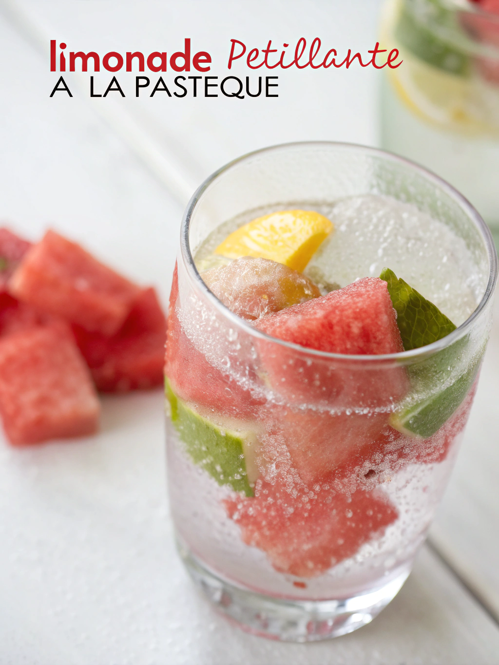 Limonade pétillante à la pastèque