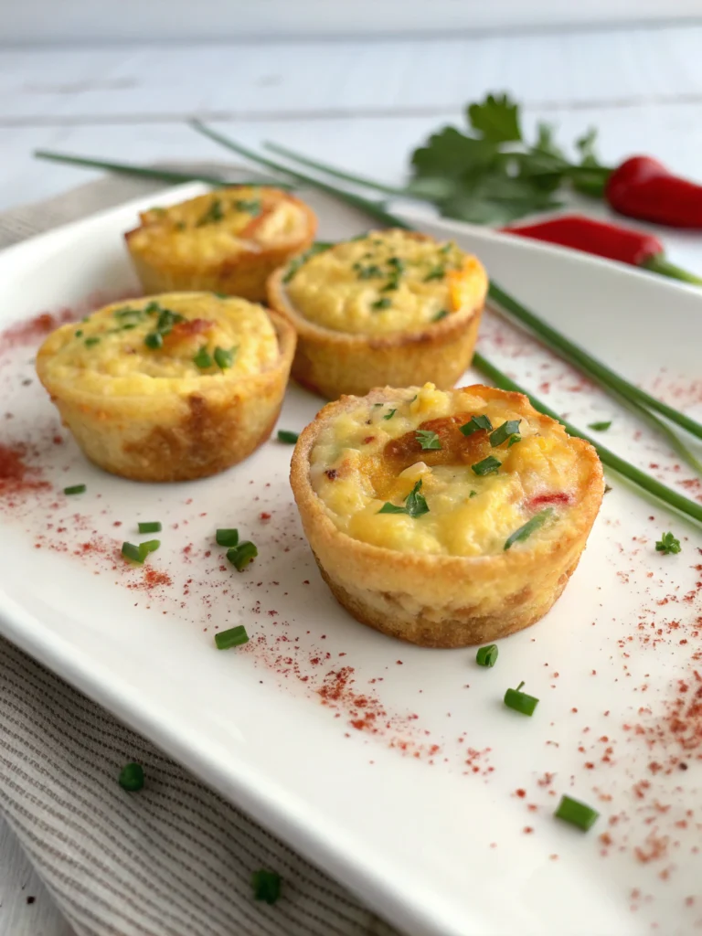 Mini quiches sans pâte au fromage