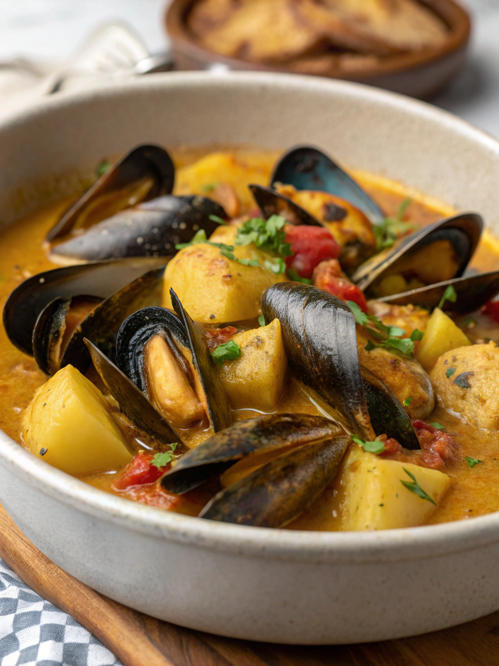 Mouclade charentaise au curry