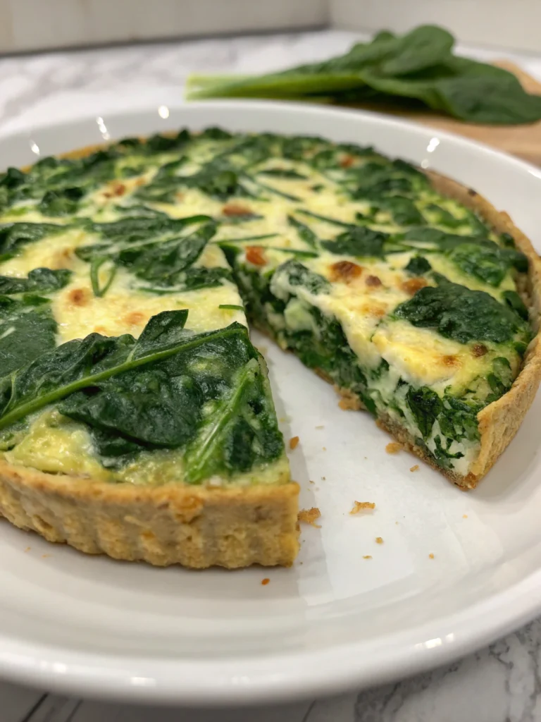 Quiche sans pâte aux épinards et ricotta