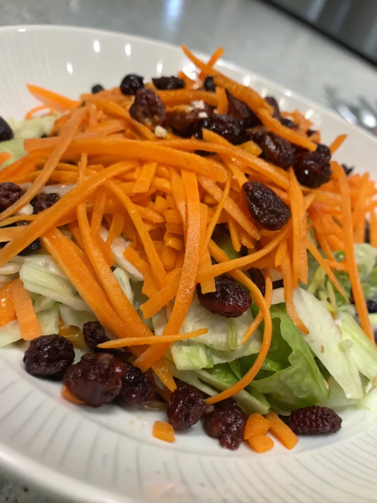 Salade de carottes râpées et raisins secs