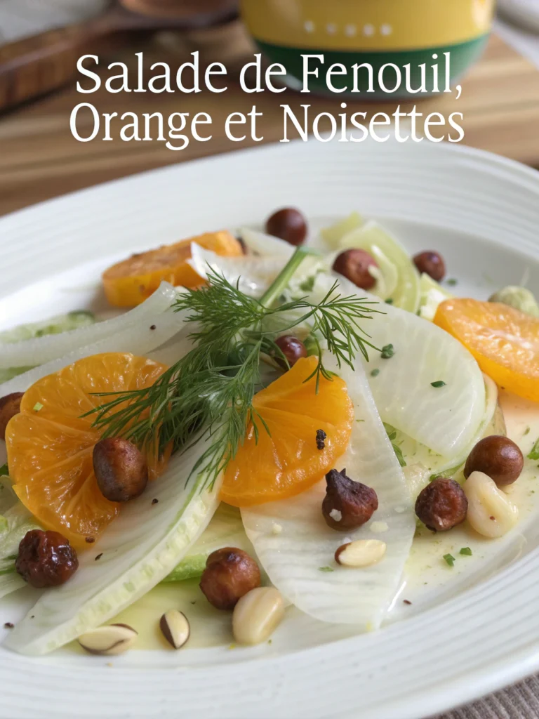Salade de fenouil, orange et noisettes