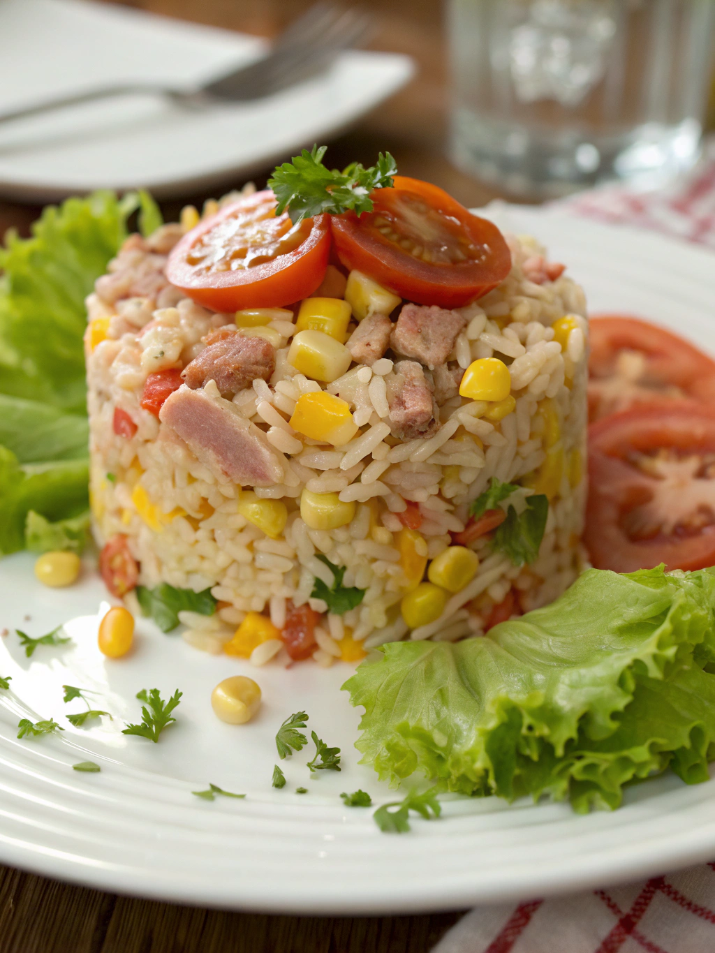 Salade de riz au thon et maïs