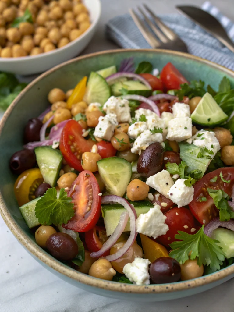 Salade grecque aux pois chiches