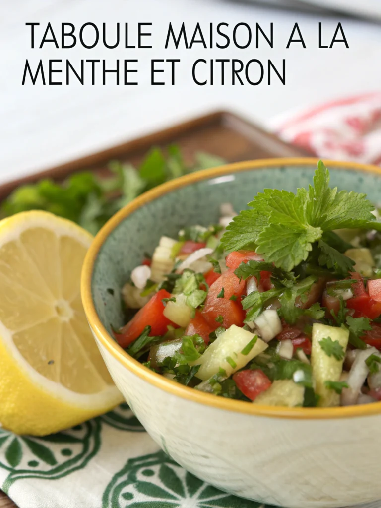 Taboulé maison à la menthe et citron