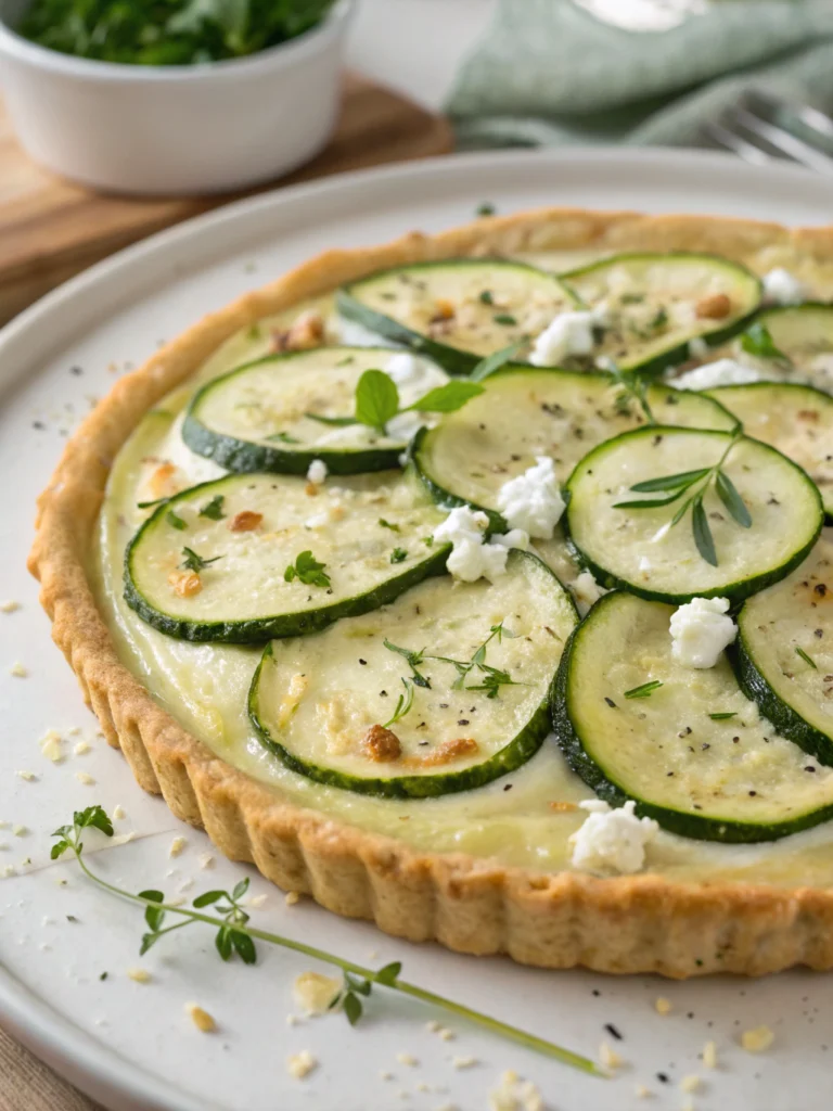 Tarte fine courgette et ricotta