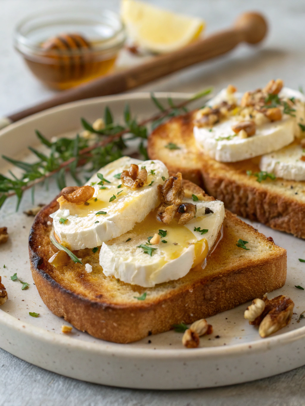 Toasts fromage de chèvre et miel